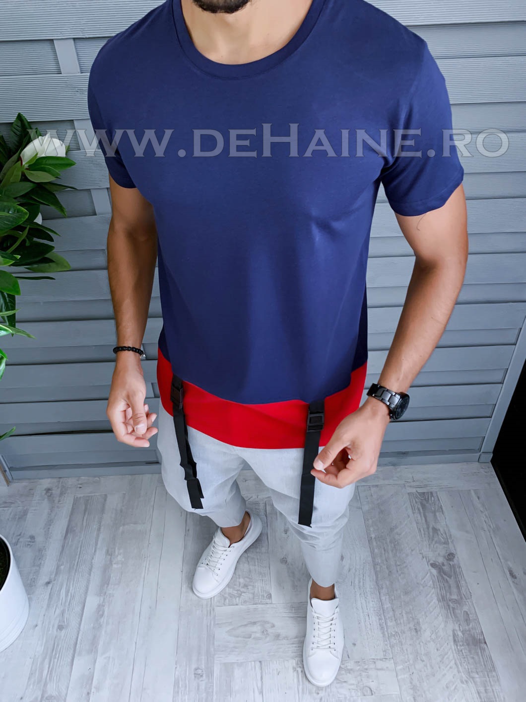 Tricou barbati bleumarin slim fit vagabond b1957 p7-1